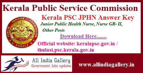 Kerala PSC Junior Public Health Nurse Answer Key