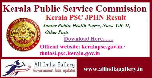 Kerala PSC Junior Public Health Nurse Result