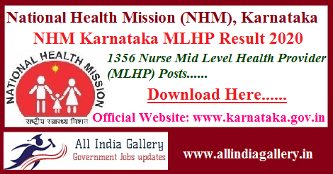 NHM Karnataka MLHP Result 2020