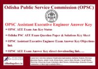 OPSC AEE Answer Key 2021