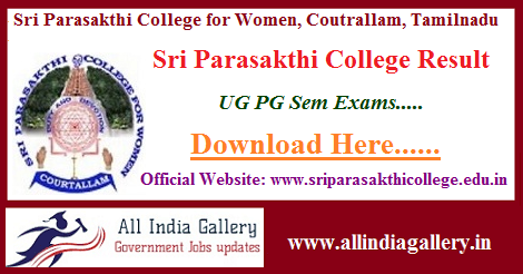 Sri Parasakthi College Result