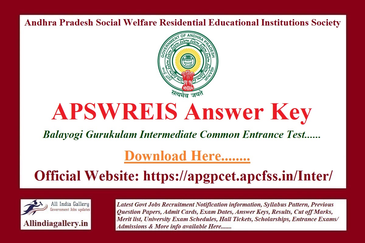 APSWREIS Answer Key