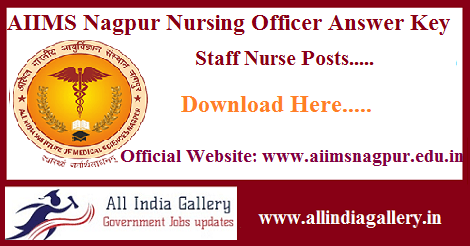 AIIMS Nagpur Nursing Officer Answer Key
