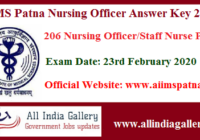 AIIMS Patna Nursing Officer Answer Key