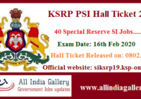 KSRP PSI Hall Ticket