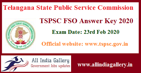 TSPSC Food Safety Officer Answer Key 2020