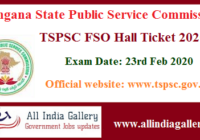 TSPSC Food Safety Officer Hall Ticket