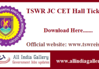 TSWR JC CET Hall Ticket