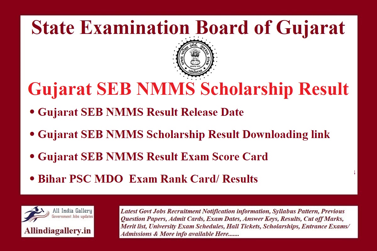Gujarat SEB NMMS Result