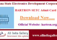 HARTRON SETC Admit Card 2020