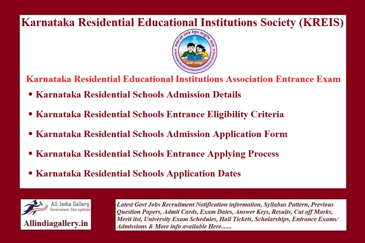 Karnataka Residential Educational Institutions Association Entrance Exam