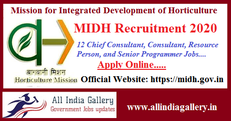 MIDH Recruitment 2020