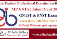 MP GNTST PNST Admit Card 2020