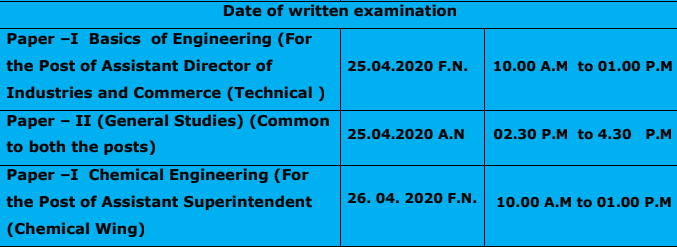 TN Asst Director Exam Dates