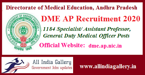 DME Andhra Pradesh Recruitment 2020