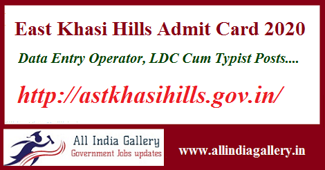 East Khasi Hills Admit Card 2020
