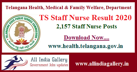 TS Staff Nurse Result 2020