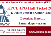 KPCL JPO Hall Ticket 2020