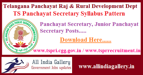 TS Panchayat Secretary Syllabus