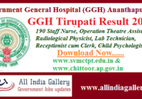 GGH Tirupati Result 2020