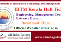 IIITM Kerala Hall Ticket
