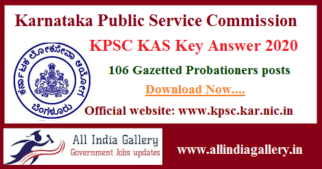 KPSC KAS Key Answer 2020