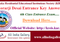 Morarji Desai Exam Key Answer