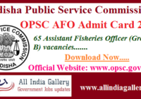 OPSC AFO Admit Card 2020