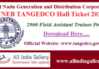 TNEB TANGEDCO Field Assistant Hall Ticket 2020