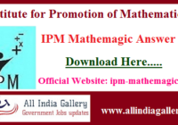 IPM Mathemagic Answer Key