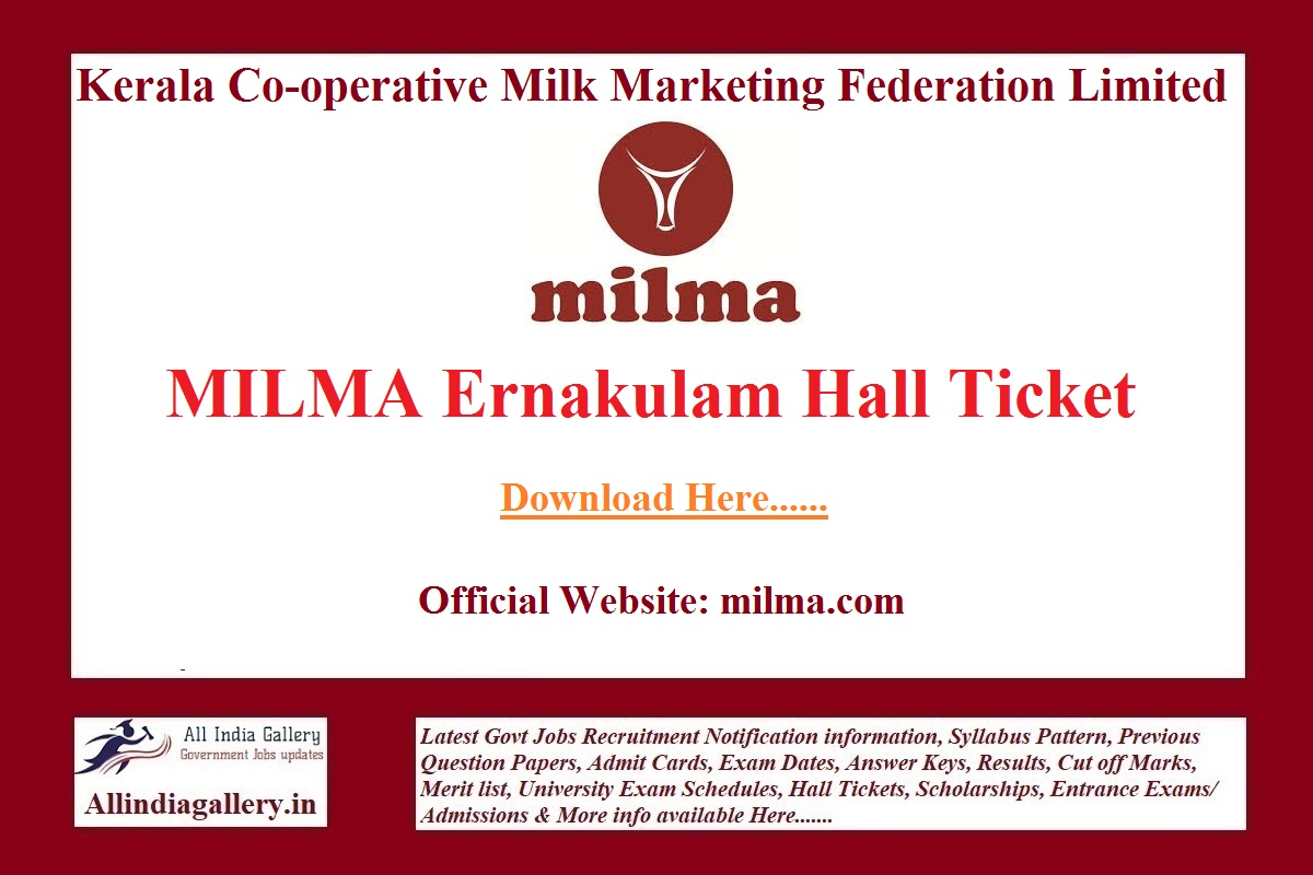 MILMA Ernakulam Hall Ticket