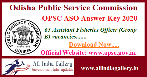 OPSC Assistant Fisheries Officer Answer Key 2020