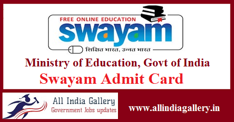 Swayam Admit Card