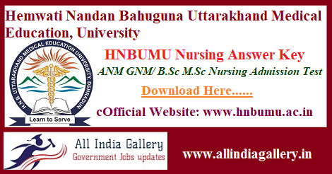 HNBUMU Nursing Answer Key