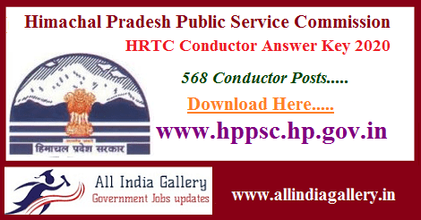 HRTC Conductor Answer Key 2020