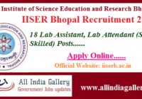 IISER Bhopal Lab Assistant Recruitment 2020