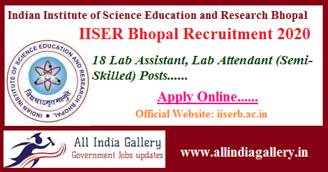 IISER Bhopal Lab Assistant Recruitment 2020