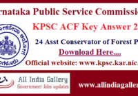KPSC ACF Key Answer 2020