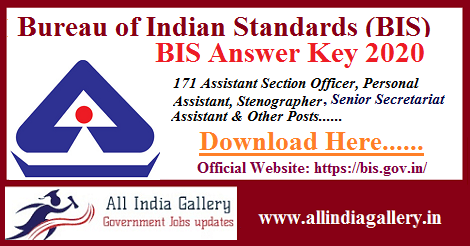 BIS Senior Secretariat Assistant Answer Key