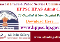 HPPSC HPAS Admit Card