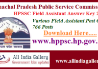 HPSSC Field Assistant Answer Key 2020