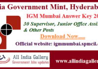 IGM Mumbai Junior Office Assistant Answer Key 2020
