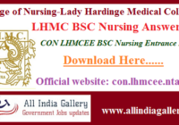 LHMC BSC Nursing Entrance Answer Key