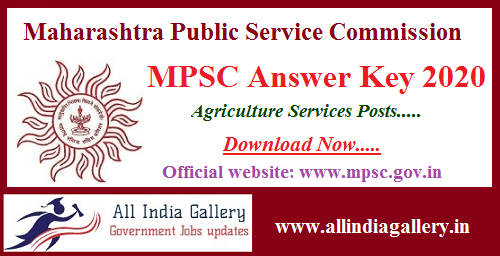 MPSC Agriculture Service Answer Key 2020