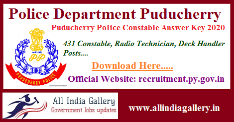 Puducherry Police Constable Answer Key 2020