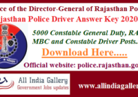 Rajasthan Police Driver Answer Key 2020
