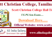 Scott Christian College Hall Ticket
