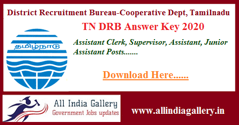 TN DRB Answer Key Paper 2020