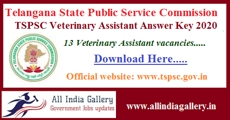 TSPSC Veterinary Assistant Answer Key 2020