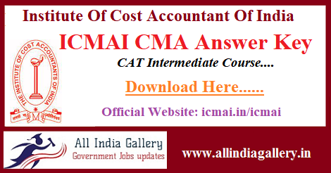 ICMAI CMA Answer Key